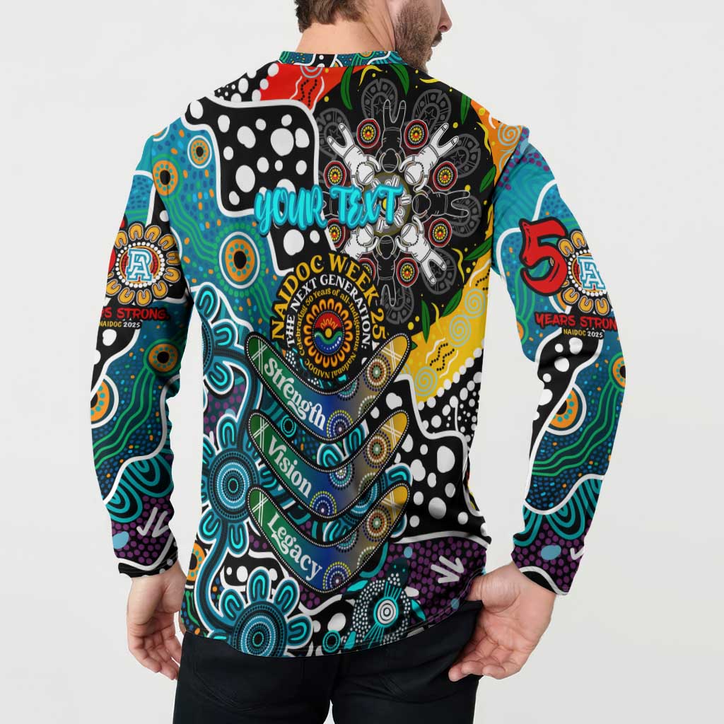 Personalised Power AFL Celebrating 50 Years of Naidoc Button Sweatshirt NAIDOC Week 2025 Aboriginal