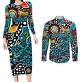 Personalised Power AFL Celebrating 50 Years of Naidoc Couples Matching Long Sleeve Bodycon Dress and Long Sleeve Button Shirt NAIDOC Week 2025 Aboriginal