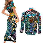 Personalised Power AFL Celebrating 50 Years of Naidoc Couples Matching Short Sleeve Bodycon Dress and Long Sleeve Button Shirt NAIDOC Week 2025 Aboriginal