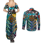 Personalised Power AFL Celebrating 50 Years of Naidoc Couples Matching Summer Maxi Dress and Long Sleeve Button Shirt NAIDOC Week 2025 Aboriginal