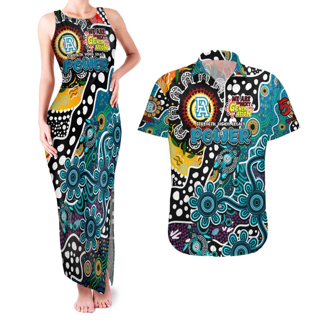 Personalised Power AFL Celebrating 50 Years of Naidoc Couples Matching Tank Maxi Dress and Hawaiian Shirt NAIDOC Week 2025 Aboriginal