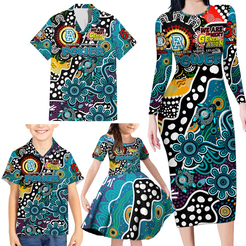 Personalised Power AFL Celebrating 50 Years of Naidoc Family Matching Long Sleeve Bodycon Dress and Hawaiian Shirt NAIDOC Week 2025 Aboriginal