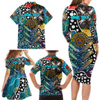 Personalised Power AFL Celebrating 50 Years of Naidoc Family Matching Long Sleeve Bodycon Dress and Hawaiian Shirt NAIDOC Week 2025 Aboriginal