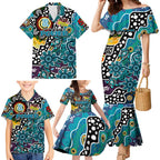 Personalised Power AFL Celebrating 50 Years of Naidoc Family Matching Mermaid Dress and Hawaiian Shirt NAIDOC Week 2025 Aboriginal