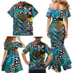 Personalised Power AFL Celebrating 50 Years of Naidoc Family Matching Mermaid Dress and Hawaiian Shirt NAIDOC Week 2025 Aboriginal