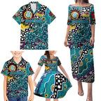 Personalised Power AFL Celebrating 50 Years of Naidoc Family Matching Puletasi and Hawaiian Shirt NAIDOC Week 2025 Aboriginal