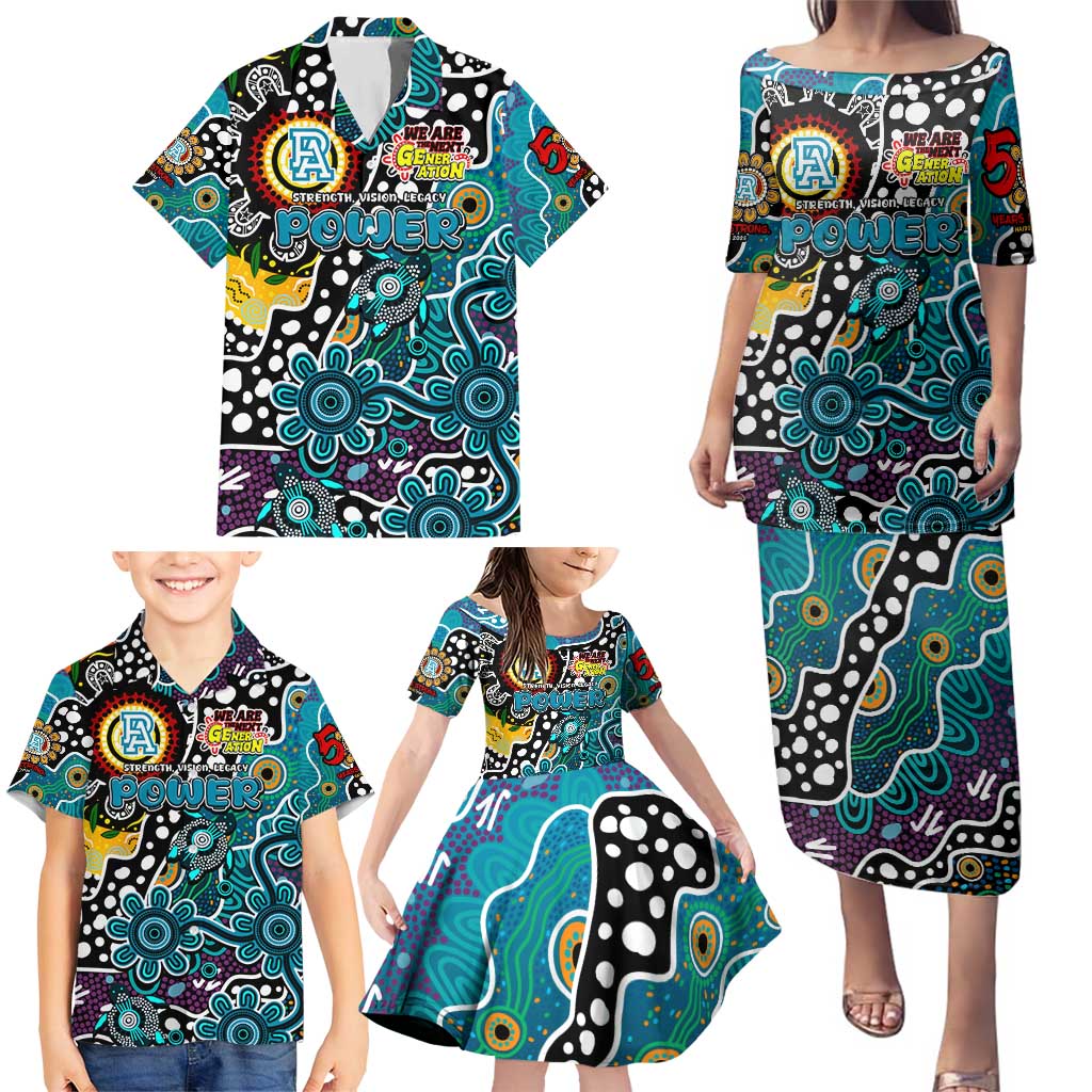 Personalised Power AFL Celebrating 50 Years of Naidoc Family Matching Puletasi and Hawaiian Shirt NAIDOC Week 2025 Aboriginal
