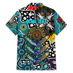 Personalised Power AFL Celebrating 50 Years of Naidoc Family Matching Short Sleeve Bodycon Dress and Hawaiian Shirt NAIDOC Week 2025 Aboriginal