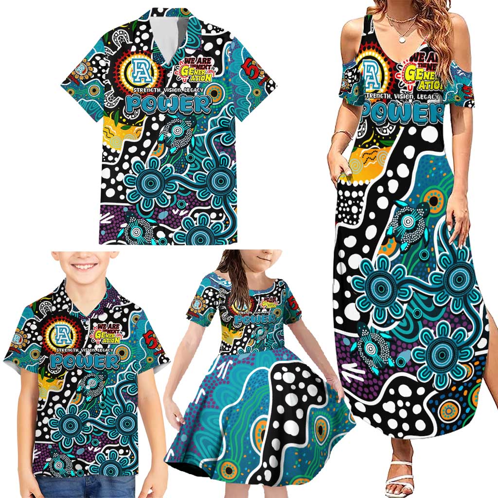 Personalised Power AFL Celebrating 50 Years of Naidoc Family Matching Summer Maxi Dress and Hawaiian Shirt NAIDOC Week 2025 Aboriginal