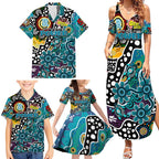 Personalised Power AFL Celebrating 50 Years of Naidoc Family Matching Summer Maxi Dress and Hawaiian Shirt NAIDOC Week 2025 Aboriginal