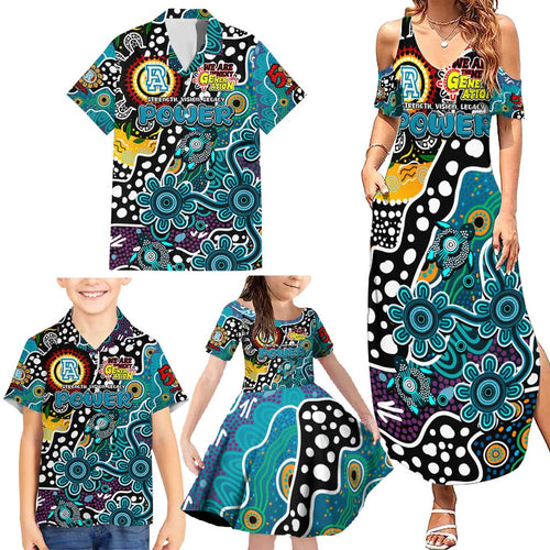 Personalised Power AFL Celebrating 50 Years of Naidoc Family Matching Summer Maxi Dress and Hawaiian Shirt NAIDOC Week 2025 Aboriginal