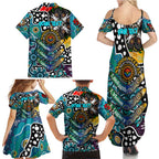 Personalised Power AFL Celebrating 50 Years of Naidoc Family Matching Summer Maxi Dress and Hawaiian Shirt NAIDOC Week 2025 Aboriginal