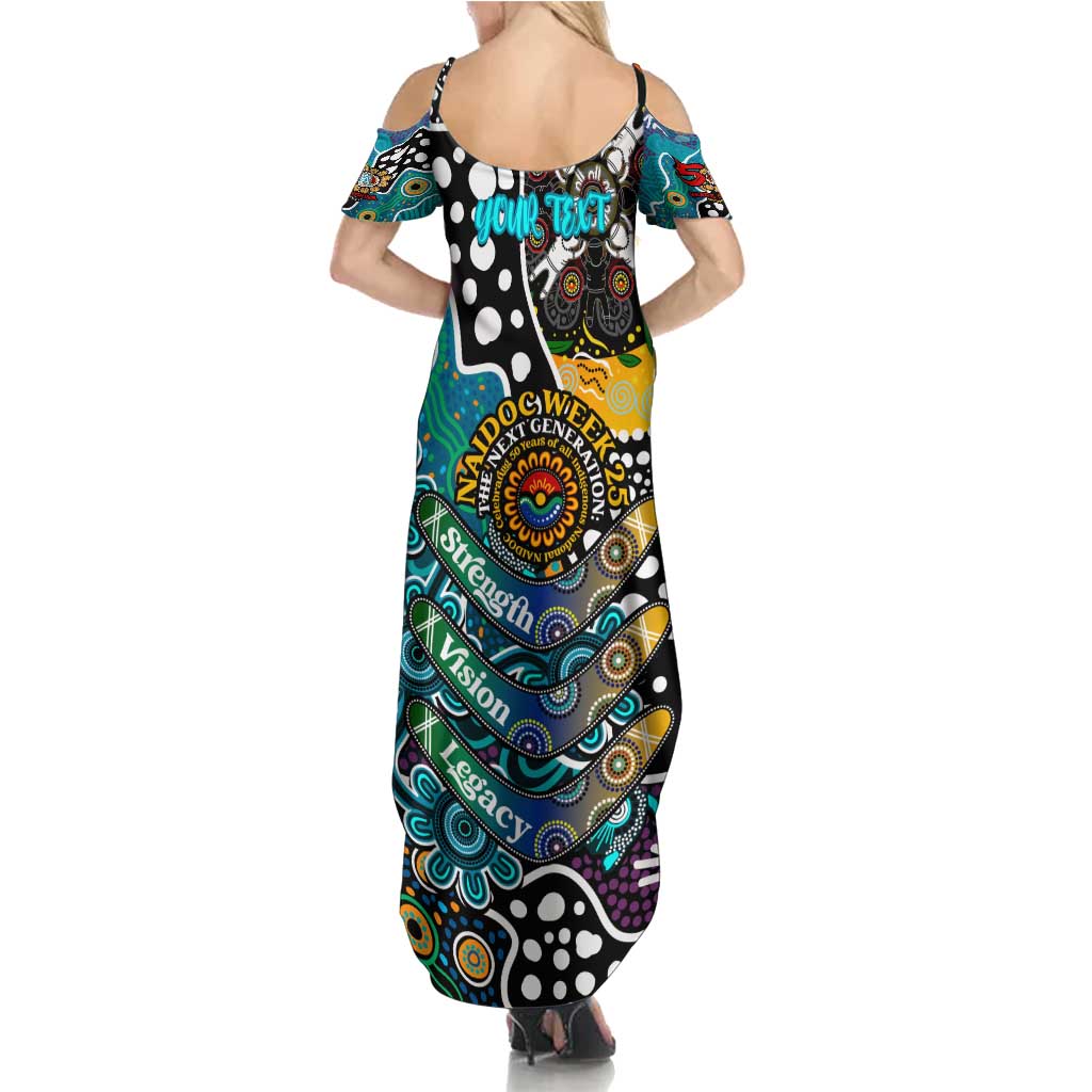 Personalised Power AFL Celebrating 50 Years of Naidoc Family Matching Summer Maxi Dress and Hawaiian Shirt NAIDOC Week 2025 Aboriginal
