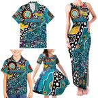 Personalised Power AFL Celebrating 50 Years of Naidoc Family Matching Tank Maxi Dress and Hawaiian Shirt NAIDOC Week 2025 Aboriginal