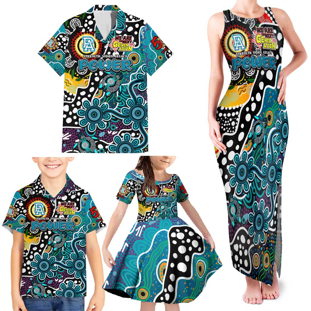 Personalised Power AFL Celebrating 50 Years of Naidoc Family Matching Tank Maxi Dress and Hawaiian Shirt NAIDOC Week 2025 Aboriginal