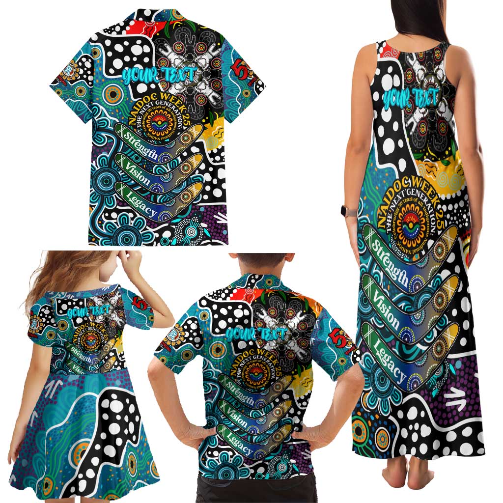 Personalised Power AFL Celebrating 50 Years of Naidoc Family Matching Tank Maxi Dress and Hawaiian Shirt NAIDOC Week 2025 Aboriginal