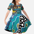 Personalised Power AFL Celebrating 50 Years of Naidoc Kid Short Sleeve Dress NAIDOC Week 2025 Aboriginal