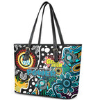 Power AFL Celebrating 50 Years of Naidoc Leather Tote Bag NAIDOC Week 2025 Aboriginal