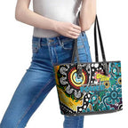 Power AFL Celebrating 50 Years of Naidoc Leather Tote Bag NAIDOC Week 2025 Aboriginal