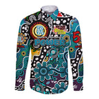 Personalised Power AFL Celebrating 50 Years of Naidoc Long Sleeve Button Shirt NAIDOC Week 2025 Aboriginal