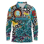Personalised Power AFL Celebrating 50 Years of Naidoc Long Sleeve Polo Shirt NAIDOC Week 2025 Aboriginal