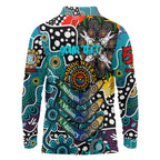 Personalised Power AFL Celebrating 50 Years of Naidoc Long Sleeve Polo Shirt NAIDOC Week 2025 Aboriginal