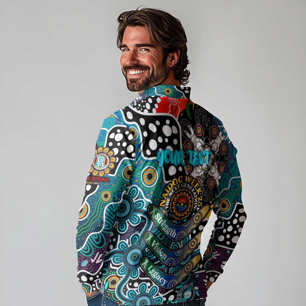Personalised Power AFL Celebrating 50 Years of Naidoc Long Sleeve Polo Shirt NAIDOC Week 2025 Aboriginal