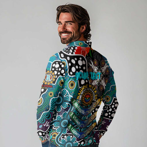 Personalised Power AFL Celebrating 50 Years of Naidoc Long Sleeve Polo Shirt NAIDOC Week 2025 Aboriginal