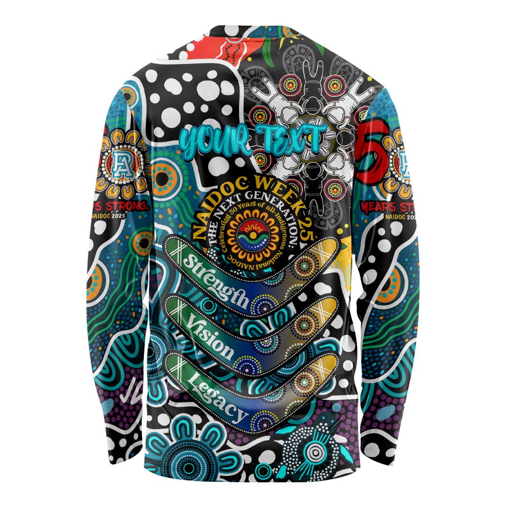 Personalised Power AFL Celebrating 50 Years of Naidoc Long Sleeve Shirt NAIDOC Week 2025 Aboriginal