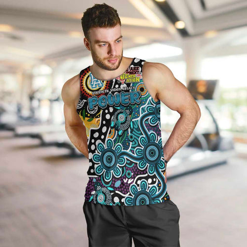 Personalised Power AFL Celebrating 50 Years of Naidoc Men Tank Top NAIDOC Week 2025 Aboriginal