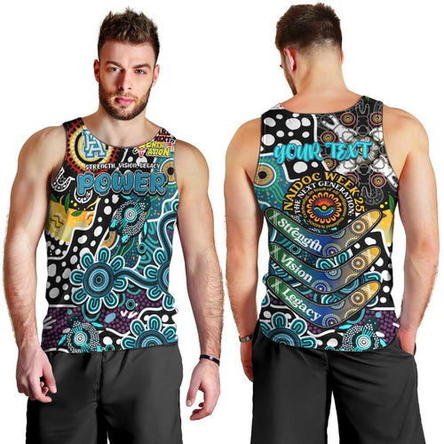 Personalised Power AFL Celebrating 50 Years of Naidoc Men Tank Top NAIDOC Week 2025 Aboriginal