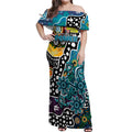 Personalised Power AFL Celebrating 50 Years of Naidoc Off Shoulder Maxi Dress NAIDOC Week 2025 Aboriginal