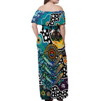 Personalised Power AFL Celebrating 50 Years of Naidoc Off Shoulder Maxi Dress NAIDOC Week 2025 Aboriginal