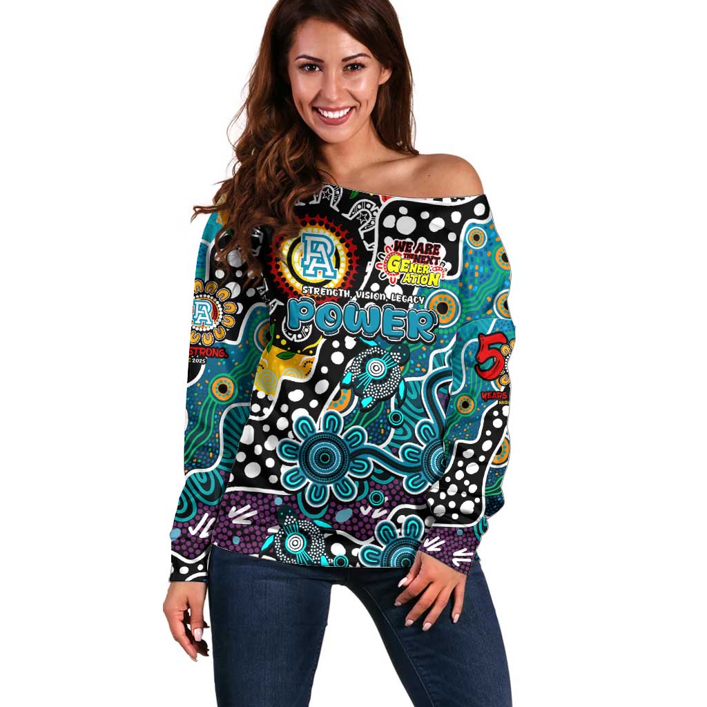 Personalised Power AFL Celebrating 50 Years of Naidoc Off Shoulder Sweater NAIDOC Week 2025 Aboriginal