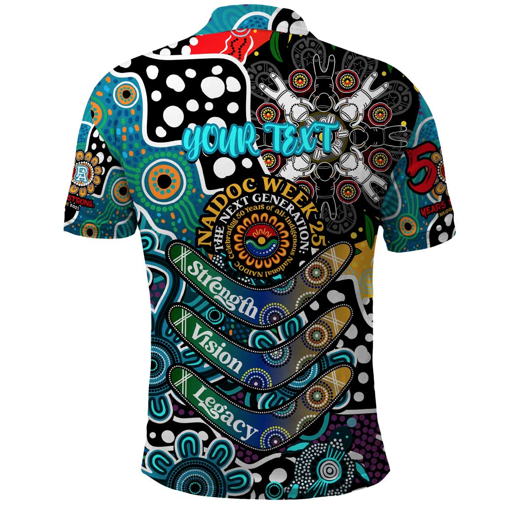 Personalised Power AFL Celebrating 50 Years of Naidoc Polo Shirt NAIDOC Week 2025 Aboriginal