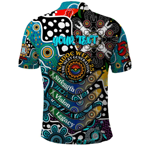 Personalised Power AFL Celebrating 50 Years of Naidoc Polo Shirt NAIDOC Week 2025 Aboriginal