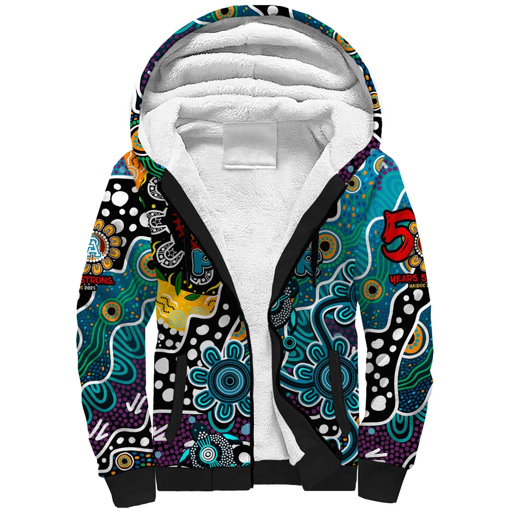 Personalised Power AFL Celebrating 50 Years of Naidoc Sherpa Hoodie NAIDOC Week 2025 Aboriginal