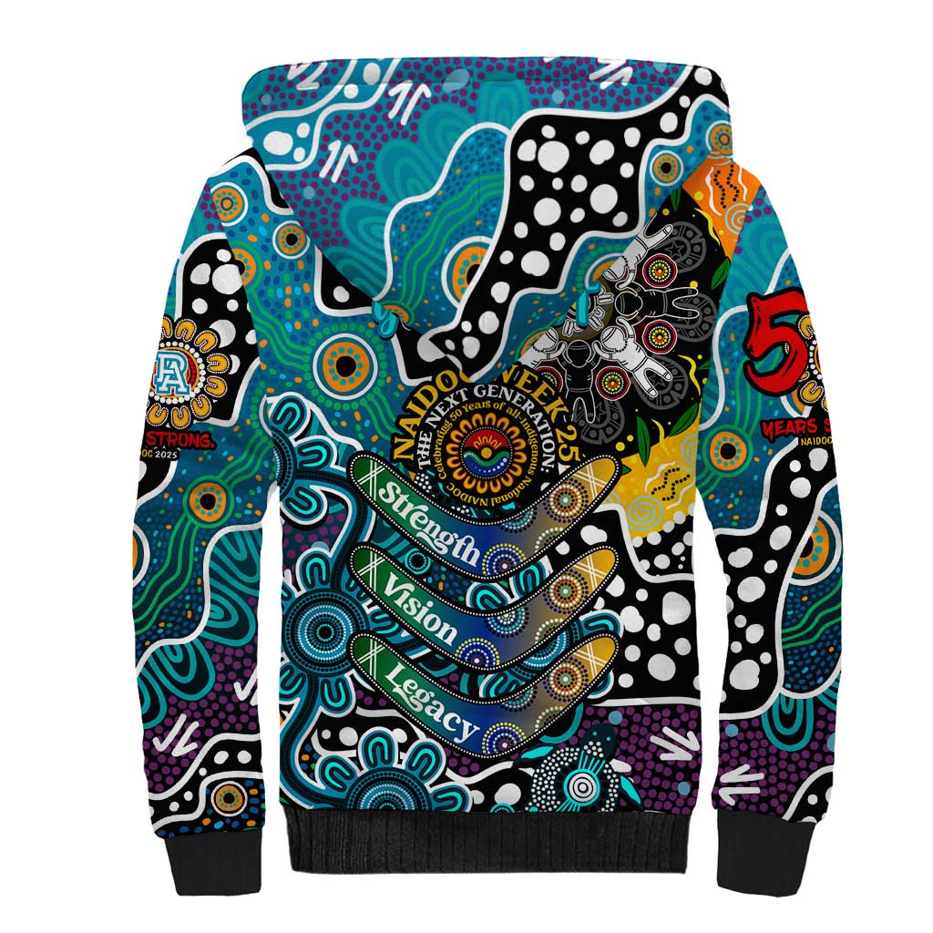 Personalised Power AFL Celebrating 50 Years of Naidoc Sherpa Hoodie NAIDOC Week 2025 Aboriginal