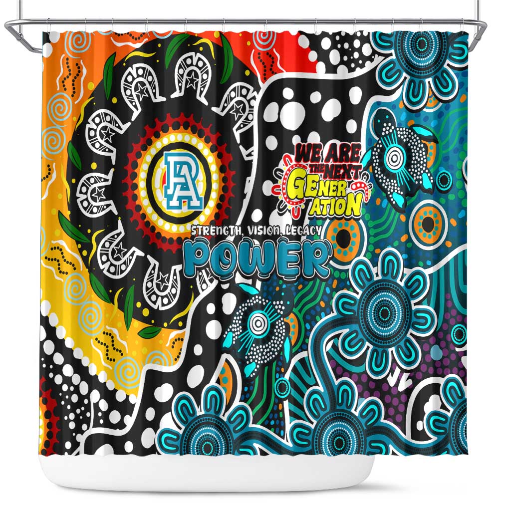 Power AFL Celebrating 50 Years of Naidoc Shower Curtain NAIDOC Week 2025 Aboriginal