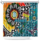 Power AFL Celebrating 50 Years of Naidoc Shower Curtain NAIDOC Week 2025 Aboriginal