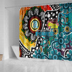 Power AFL Celebrating 50 Years of Naidoc Shower Curtain NAIDOC Week 2025 Aboriginal