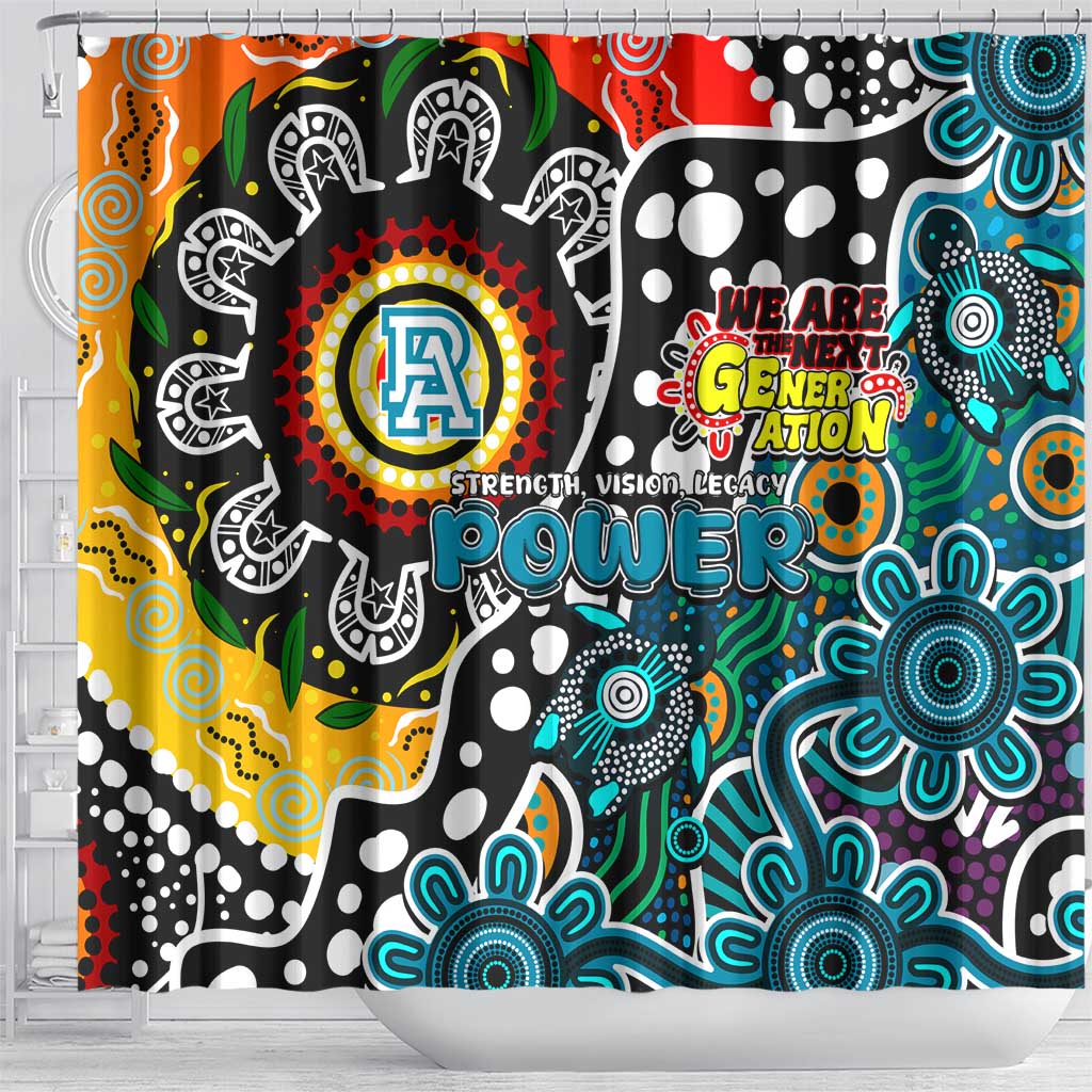 Power AFL Celebrating 50 Years of Naidoc Shower Curtain NAIDOC Week 2025 Aboriginal