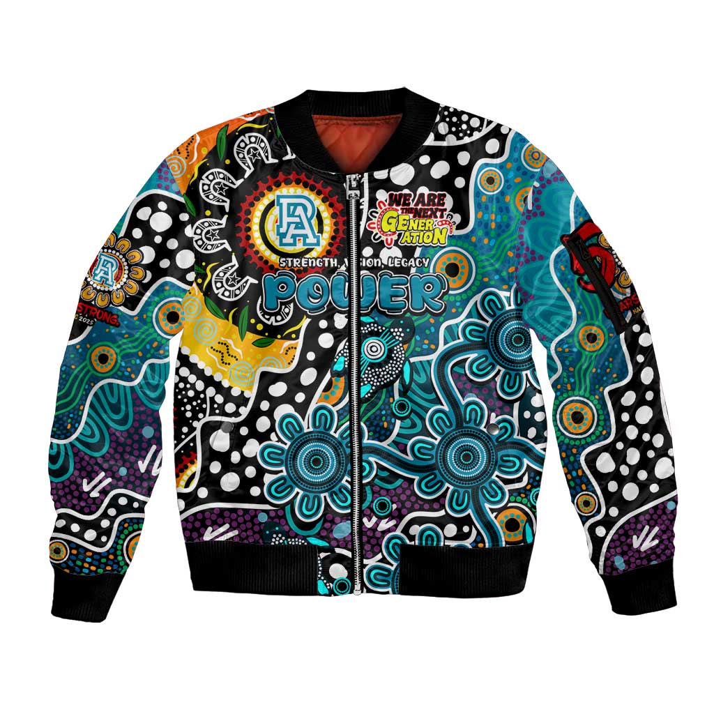 Personalised Power AFL Celebrating 50 Years of Naidoc Sleeve Zip Bomber Jacket NAIDOC Week 2025 Aboriginal