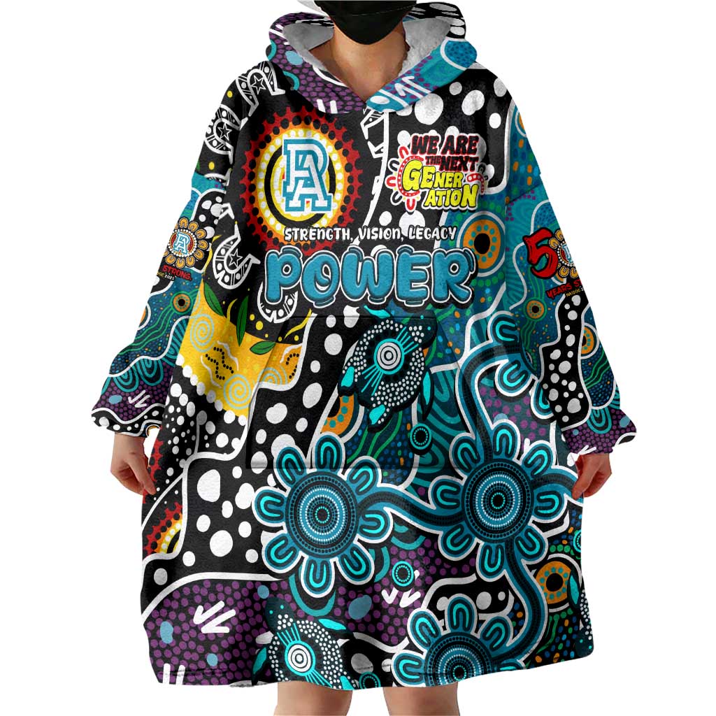 Personalised Power AFL Celebrating 50 Years of Naidoc Wearable Blanket Hoodie NAIDOC Week 2025 Aboriginal