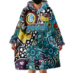 Personalised Power AFL Celebrating 50 Years of Naidoc Wearable Blanket Hoodie NAIDOC Week 2025 Aboriginal