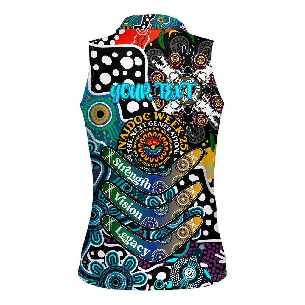 Personalised Power AFL Celebrating 50 Years of Naidoc Women Sleeveless Polo Shirt NAIDOC Week 2025 Aboriginal