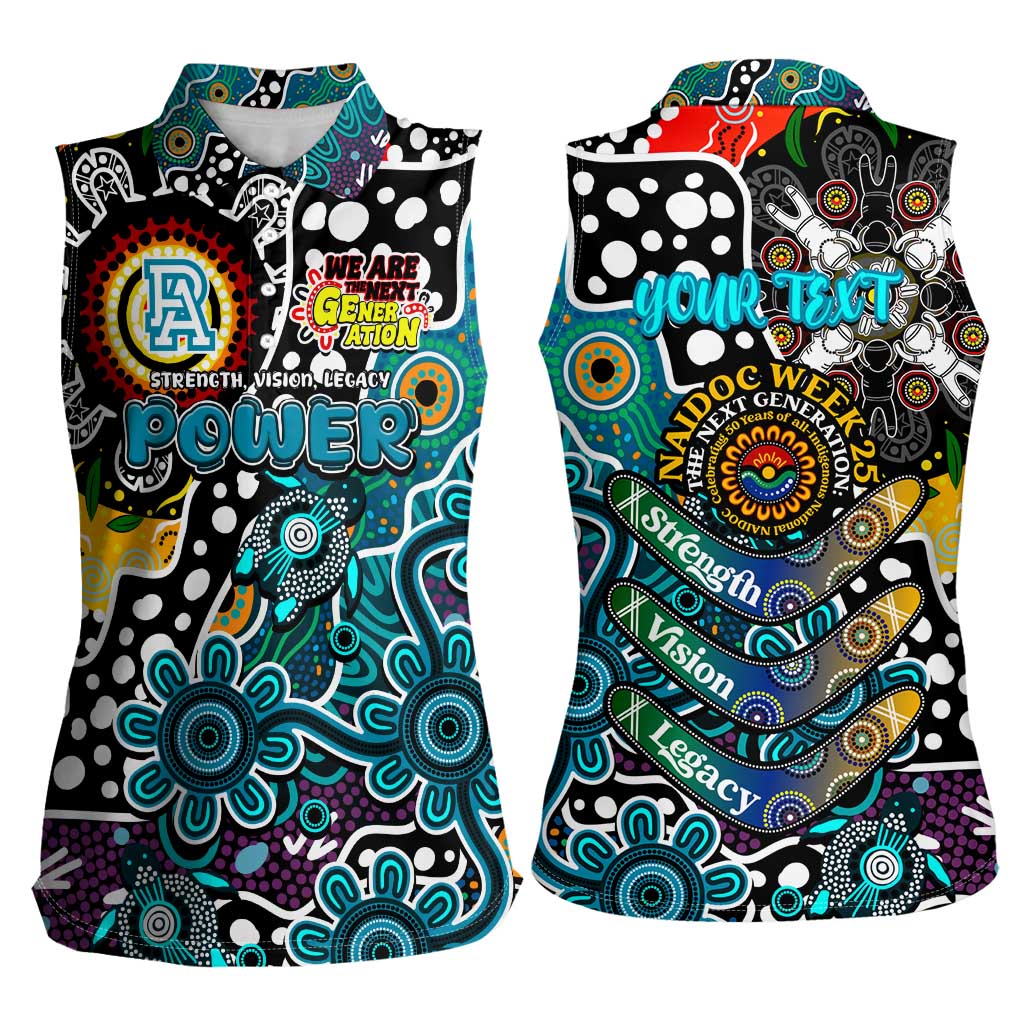 Personalised Power AFL Celebrating 50 Years of Naidoc Women Sleeveless Polo Shirt NAIDOC Week 2025 Aboriginal