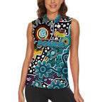 Personalised Power AFL Celebrating 50 Years of Naidoc Women Sleeveless Polo Shirt NAIDOC Week 2025 Aboriginal