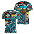 Personalised Power AFL Celebrating 50 Years of Naidoc Women V-Neck T-Shirt NAIDOC Week 2025 Aboriginal