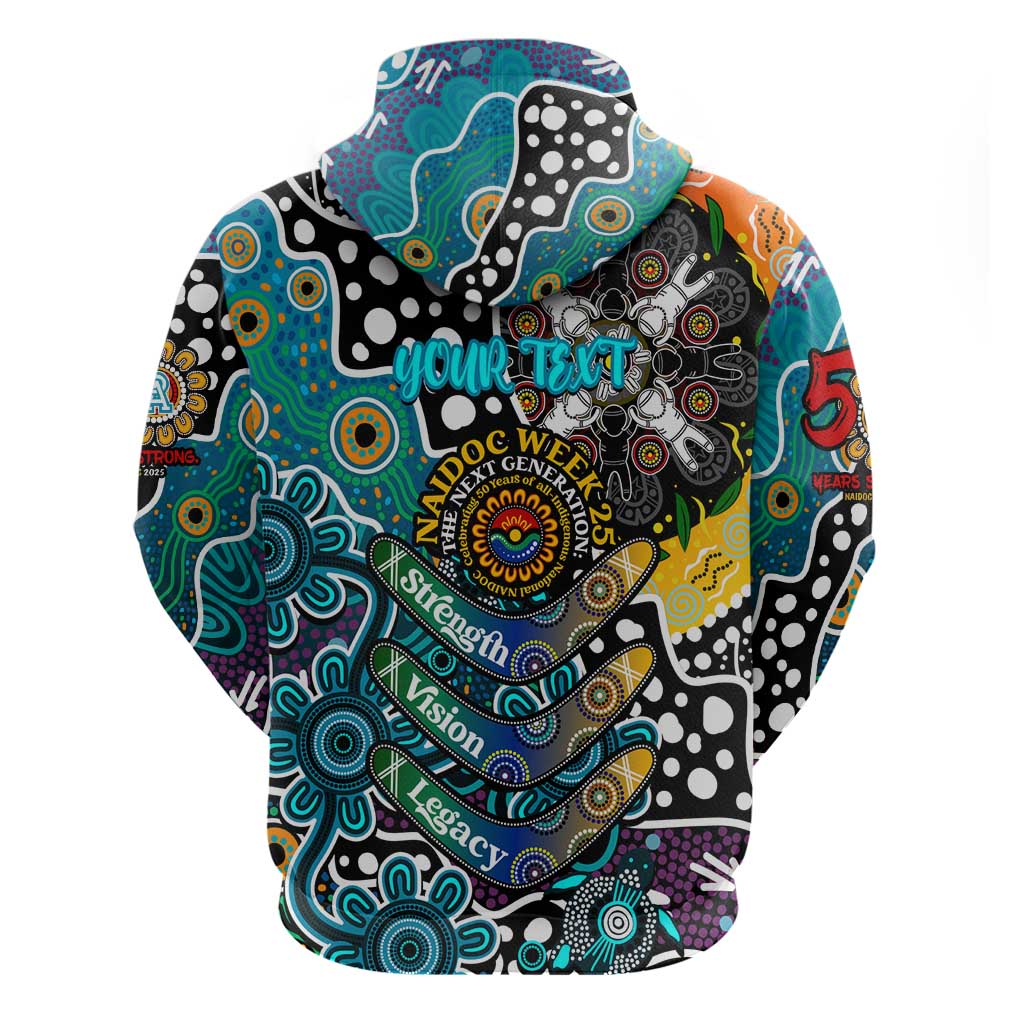 Personalised Power AFL Celebrating 50 Years of Naidoc Zip Hoodie NAIDOC Week 2025 Aboriginal